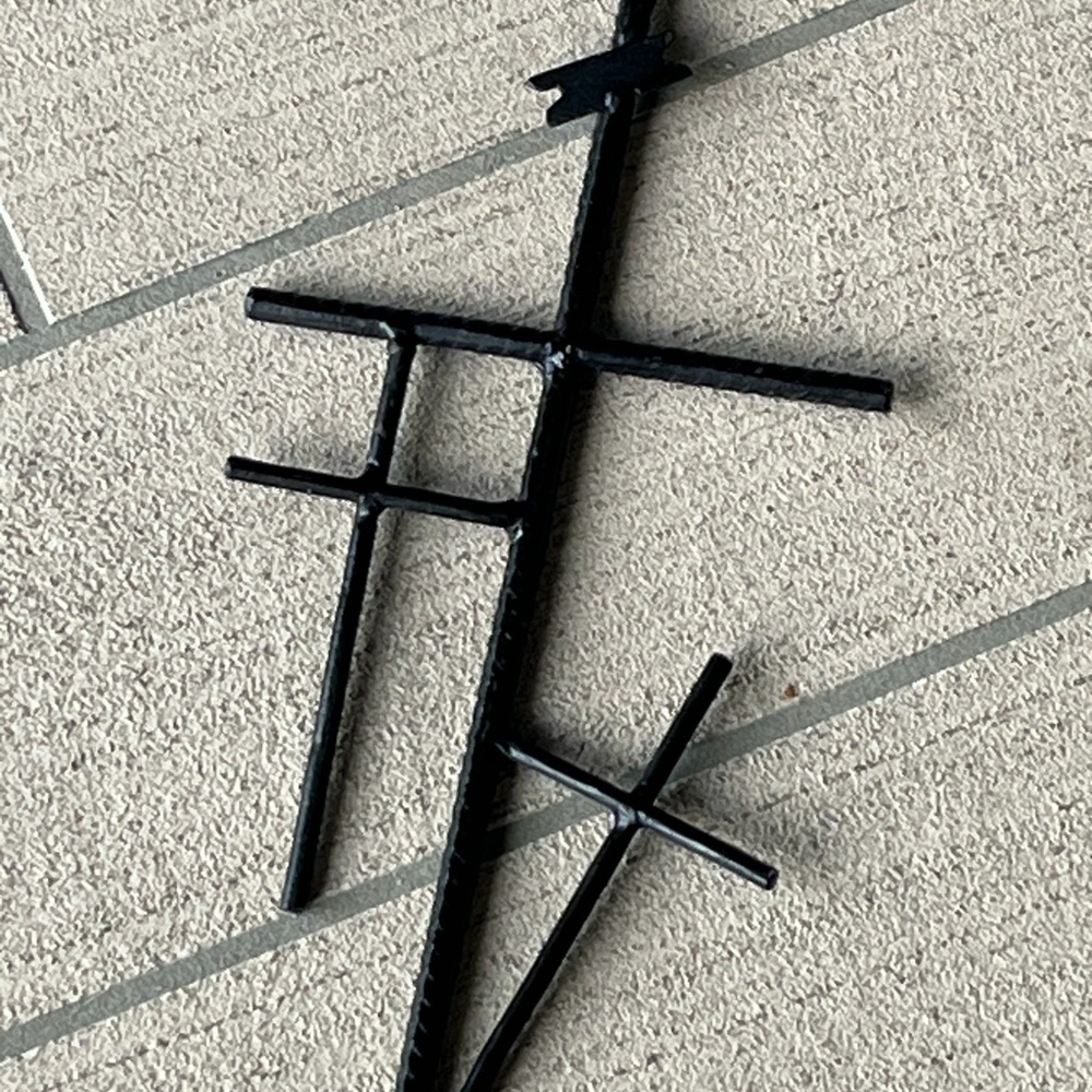 Black Metal Wall Triple Cross iron Decor